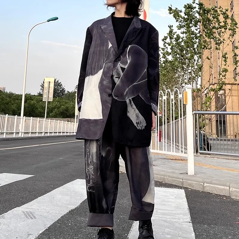FANDISHI Original design pullover A suit homme A suit unisex clothes A suit for man tops A suit