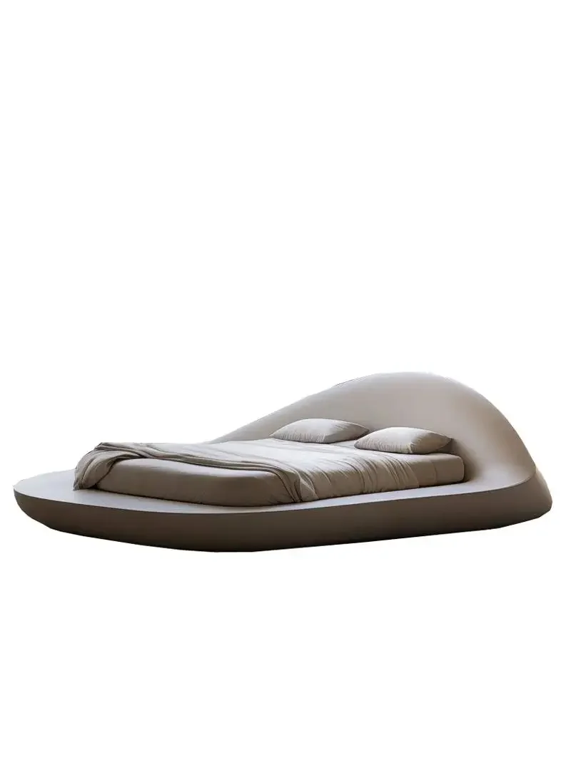 

Modern light luxury bed, premium sense, master bedroom bed