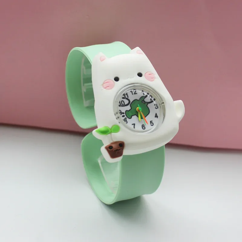 2025 nueva encantadora banda de silicona relojes para niños niñas lindo reloj de pulsera de cuarzo de dibujos animados niños niñas niños reloj relojes