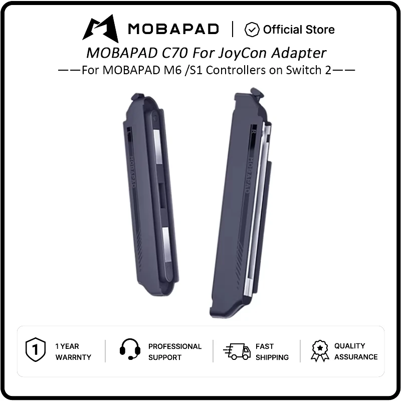 Adaptador MOBAPAD C70 para JoyCon: Carregamento Conveniente para Controles JoyCon M6 HD, M6S, S1, S/HD no Nintendo Switch 2