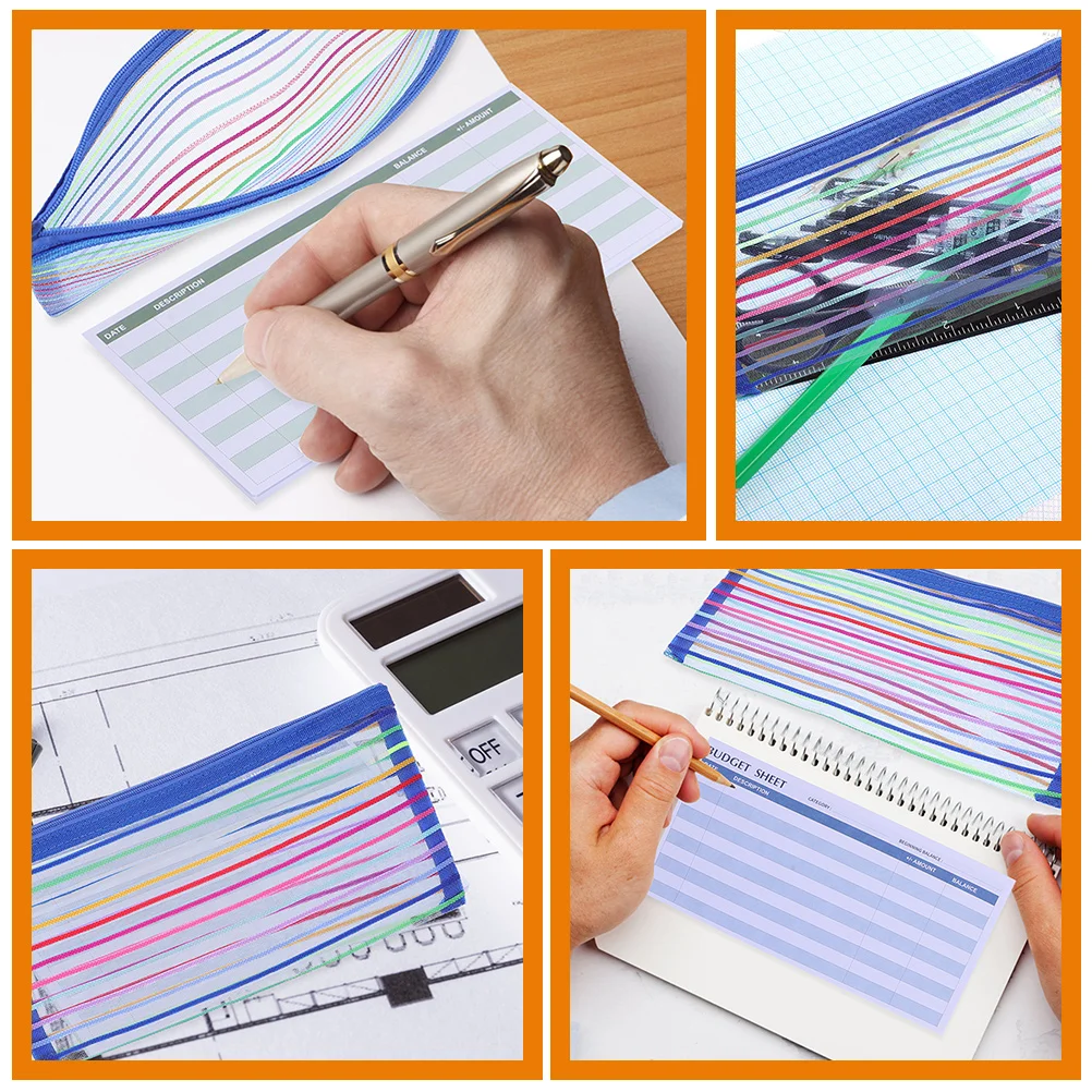 Oxford Cloth Receipt Bag Practical Stationery Large Pencil Storage Multi-function