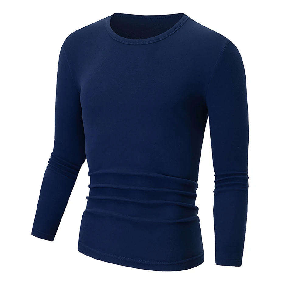 1/2/4-teiliges Set aus lässigen warmen Unterwäsche-Set für Herren und Teenager im Herbst/Winter, bequemes Sport-Langarmshirt mit dicker Basis – Detail 15