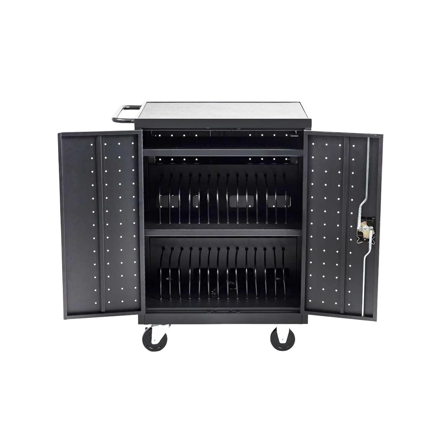 32 Device Mobile Charging and Storage Cart for iPads, Chromebooks and Laptop Computers, Up to 13-inch Screen Size