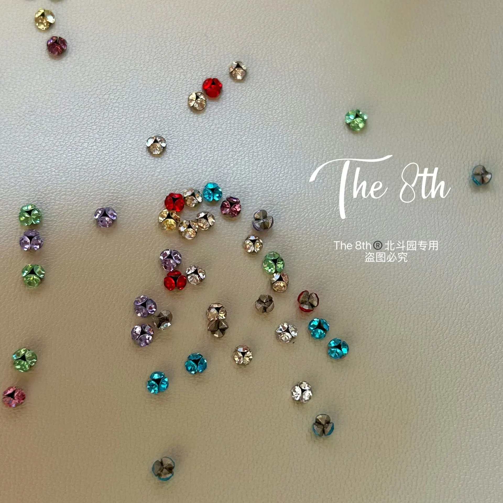 10pcs/bag Flashy Mini Rhinestone Pile Nail Charms Mixed Colors Nail Rhinestones Finished Cluster Rhinestones Without Base