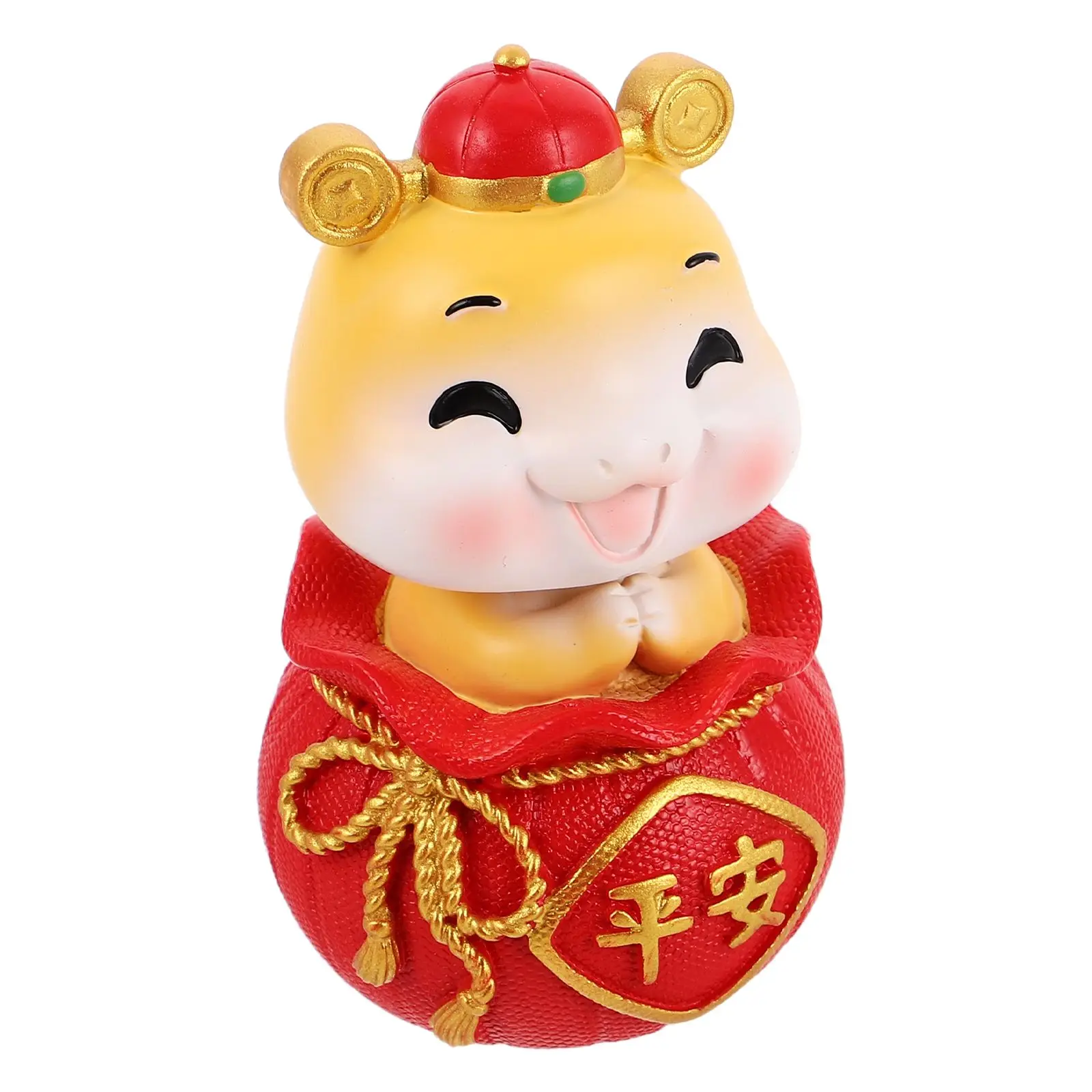 

Shaking Head Snake Ornaments Large Size Cute Zodiac Design Car Decor Lunar New Year Gift Resin Figure Cartoon Statue Home
