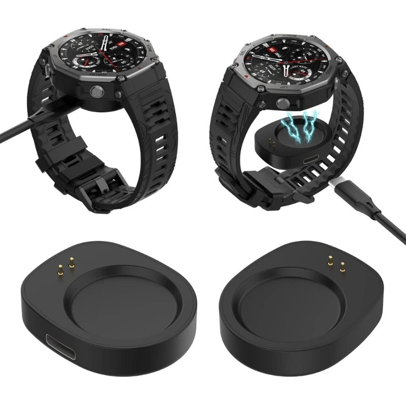 Novo conversor de carregador sem fio para amazfit equilíbrio adaptador de carregamento/t-rex 3 relógio inteligente doca de carregamento substituição portátil