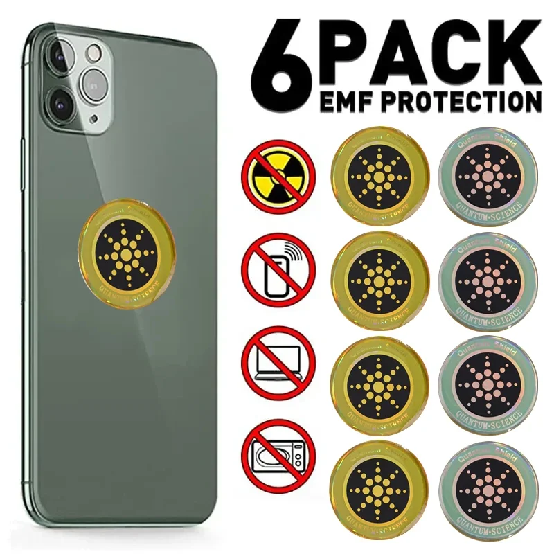 Universal Radiation Stickers Mobile Phone Anti-Radiation Metal Sticker for PC Laptop IPad Computer EMR EMF Protection Sticker