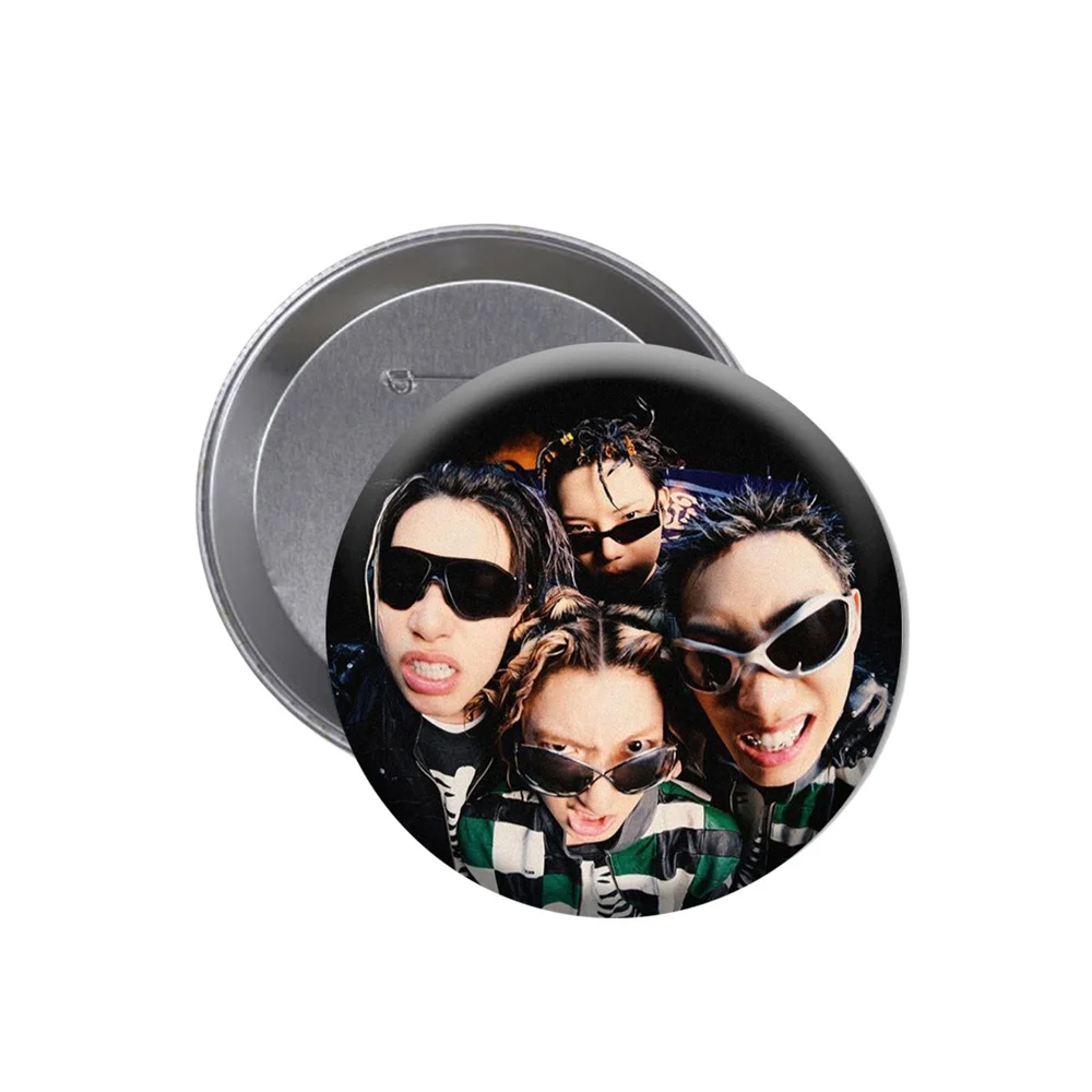 LNGSHOT Debut Album Shot Callers HD Printing Round Badge OHYUL RYUL WOOJIN LOUIS Tinplate Brooch Pins Bag Clothing Accessories