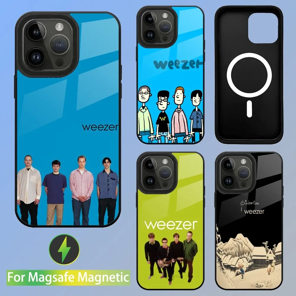 

Band W-Weezer Phone Case For iPhone 16,15,14,13,12,11,Plus,Pro,Max Mini Magsafe Magnetic Wireless Charging