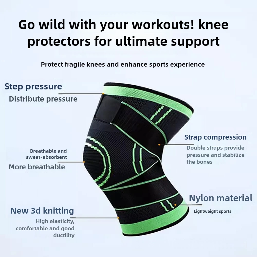 Professional Sports Knee Patella Strap, High-Elastic Nylon Band, Patella Stabilization, Hiking/Cycling/Squats, No Roll-Edge