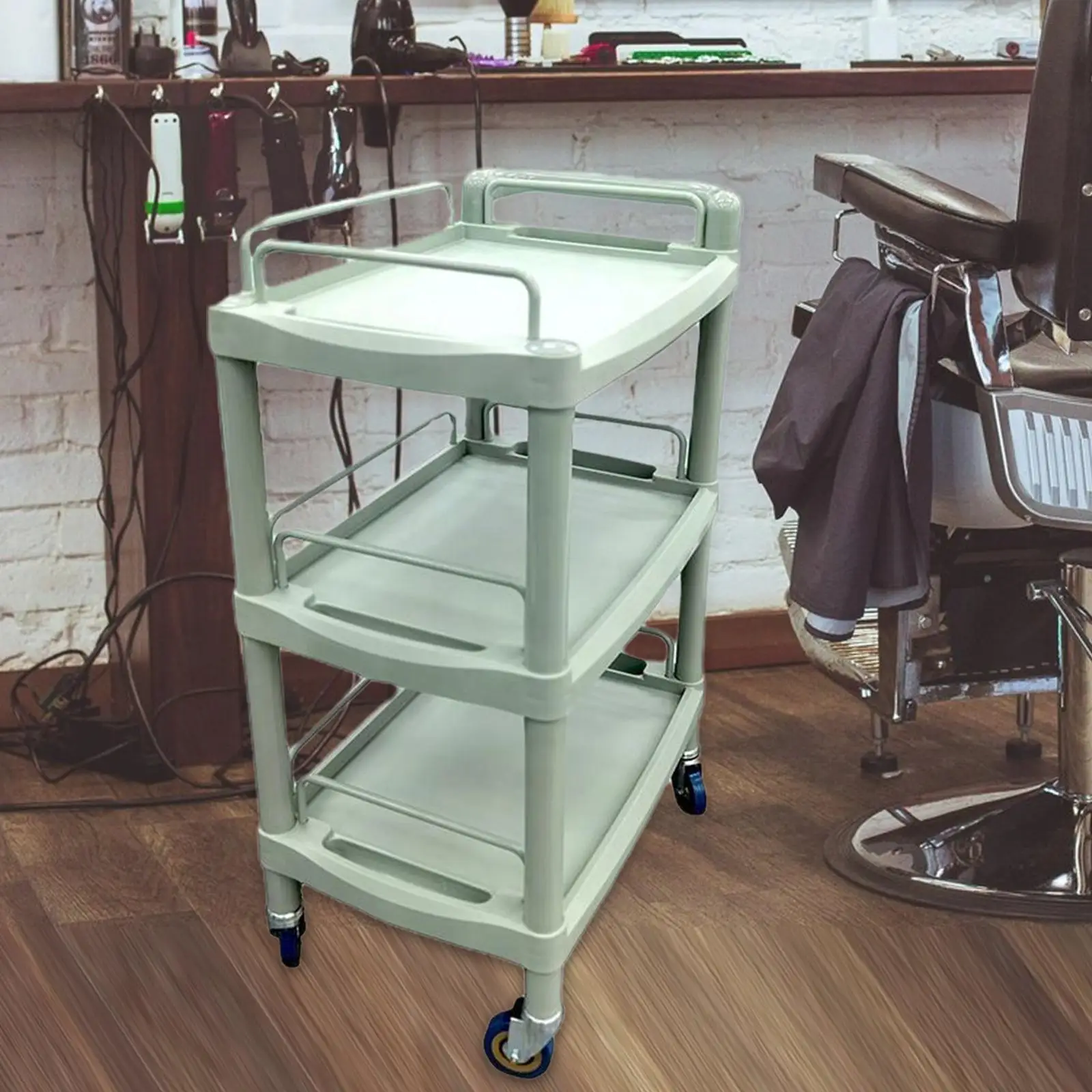 

3 Tier Beauty Rolling Cart Makeup Mobile Cart Esthetician Cart Space Saving Storage Tray Beauty Equipments Cart Salon Trolley