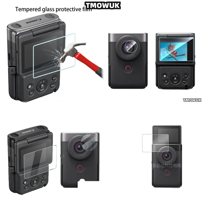 

For Canon Powershot V10 HD Tempered Glass Full Cover Cam LCD Screen Protector Film