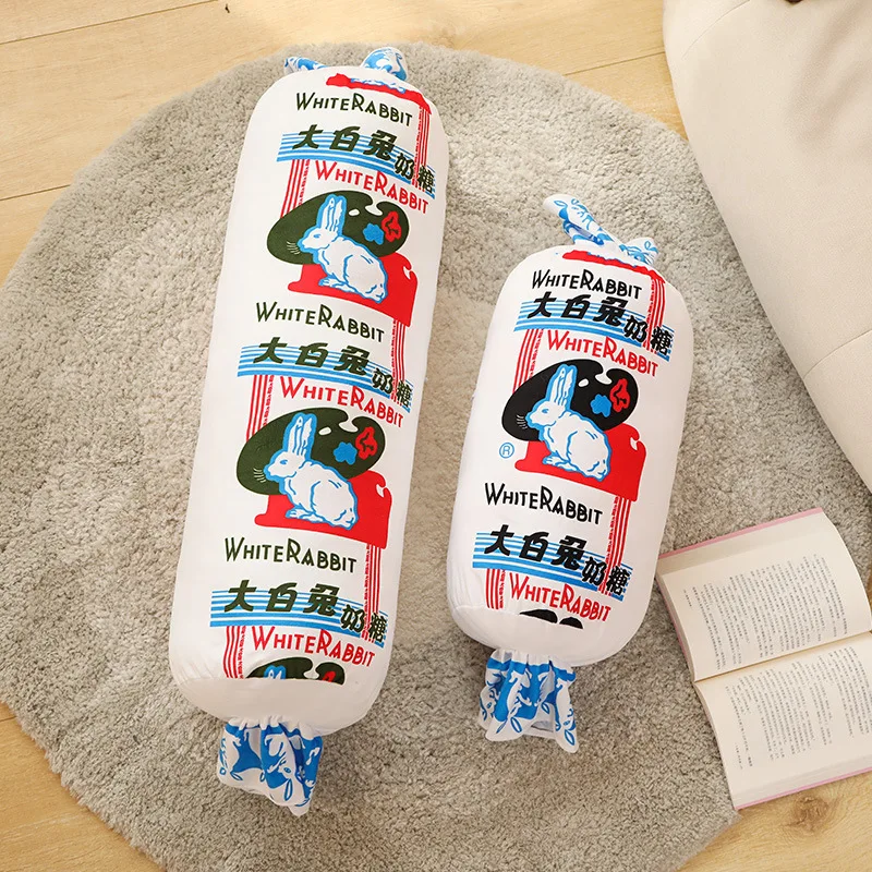 50/80cm Creative Simulation White Rabbit Milk Candy Plush Pillow Soft Stuffed Long Pillow Plush for Girls Boys Gifts Home Decor