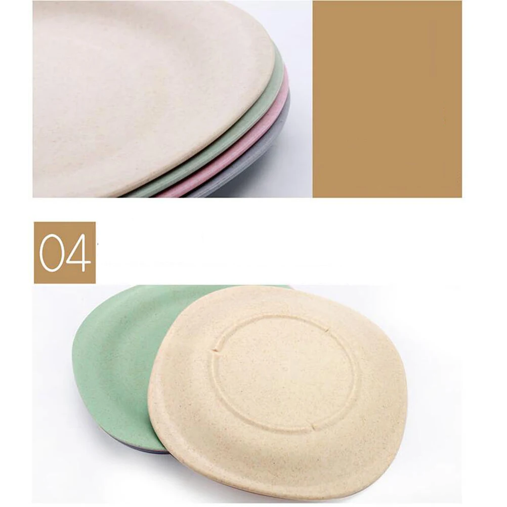 

4pcs Eco Friendly Snack Food Plate Tray Creative Home Decor Kitchen Bar Use Fruit Dessert Party Picnic