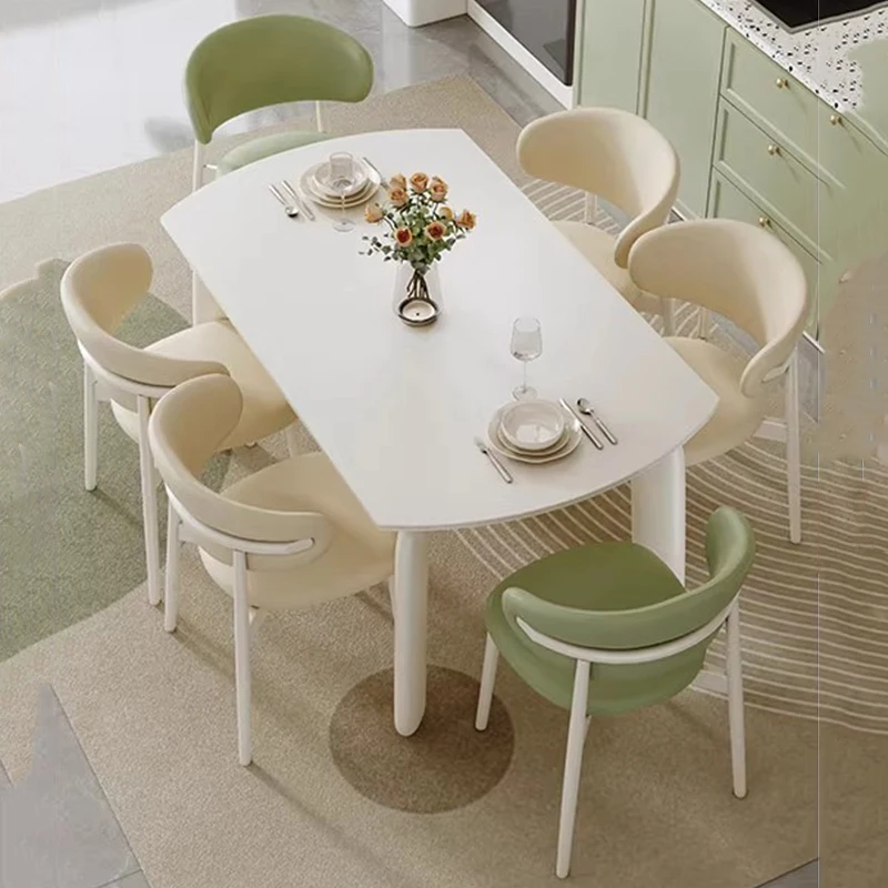 ii-Mobile Restaurant Dining Table Kitchen Desk Extendable Study Modern Luxury Dining Table Lounge Designer Mesa Home Furniture