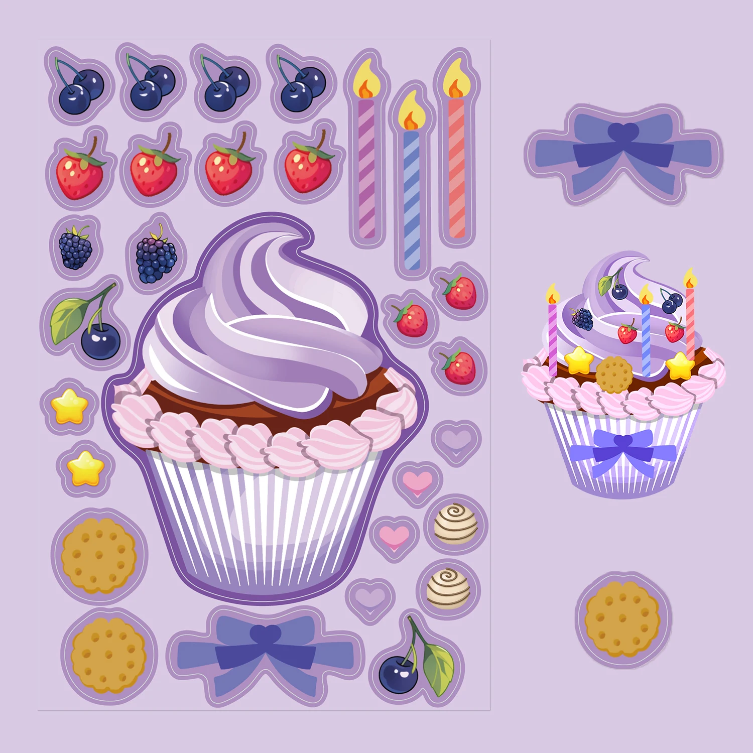 8 шт., наклейки для мороженого, пончиков