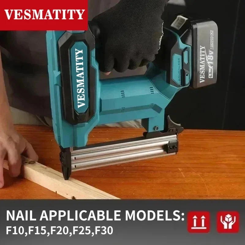 Straight Nails Staple Gun,Cordless Electric Impact Nail Gun Woodworking Construction Tools For Makita 18V 20V Battery Pin