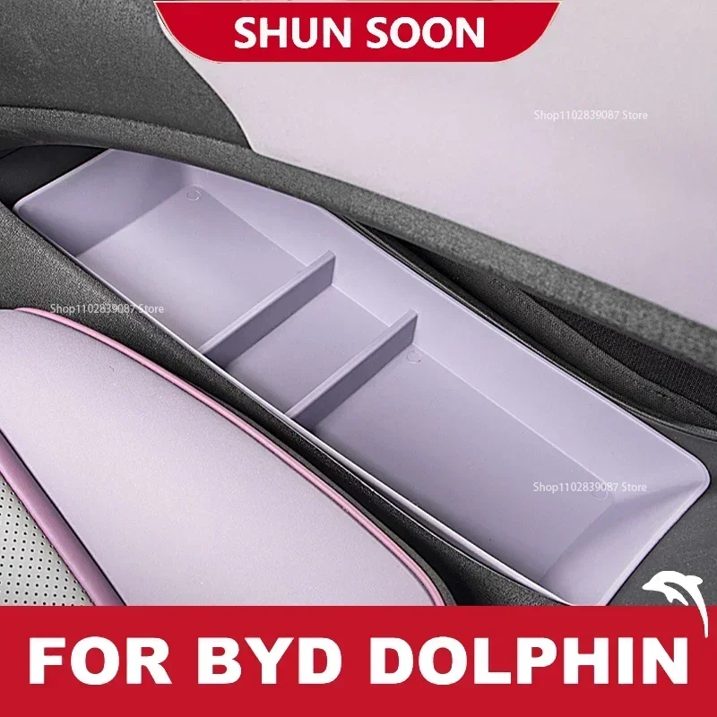 For BYD Dolphin 2023 2024 EV Center Console Organizer Containers Tray Dolphin Accessories Car Central Armrest Storage Box ABS