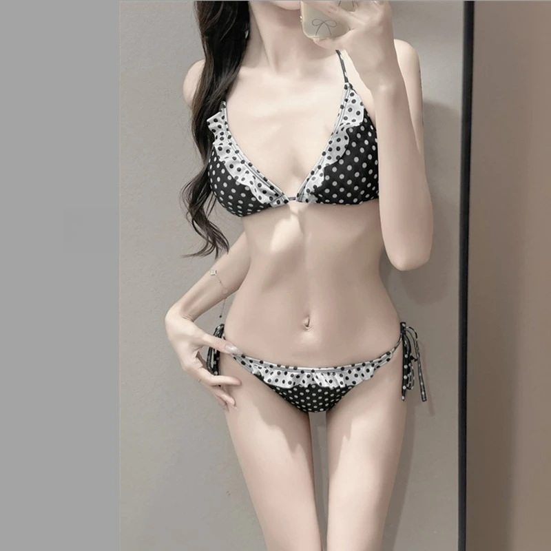 2026 pure desire wind cute girl sunscreen shirt bikini coat island vacation hot spring four-piece set