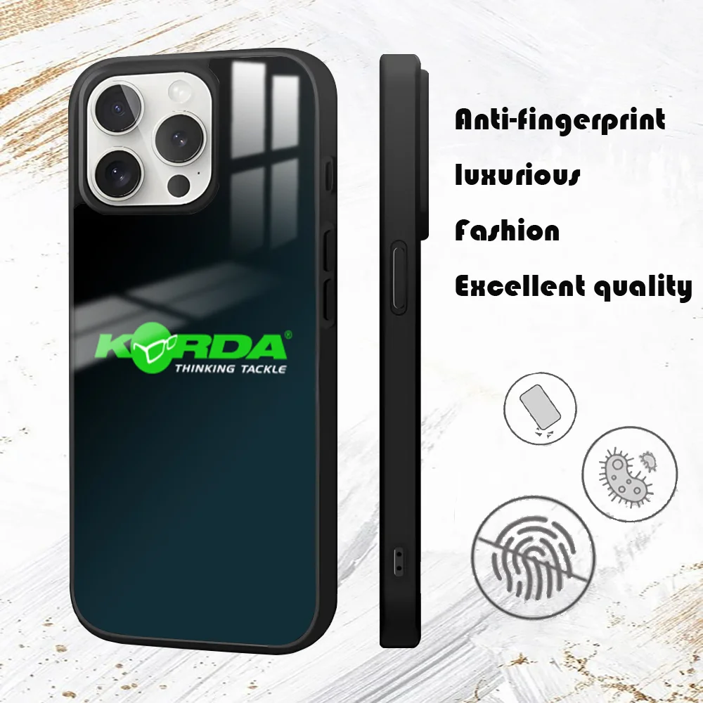 K-Korda Fishing Tackles Phone Case For iPhone 16 15 14 13 12 11 Pro Max Plus Mini PC Mirror Fashion  phone case