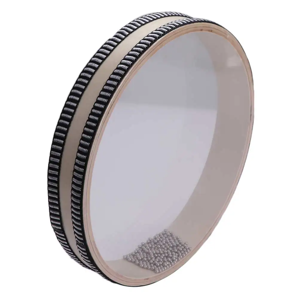 Double Sided Wave Drum The Sound of The Sea Transparent Ocean Drum Black Edge Folk Songs Hand Drum Phonotherapy