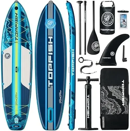 11'6x35'' Ultra Wide Iatable Paddle Board, Stable High acity SUP of 450lb/3People, Stand Up Paddle Board for Adults