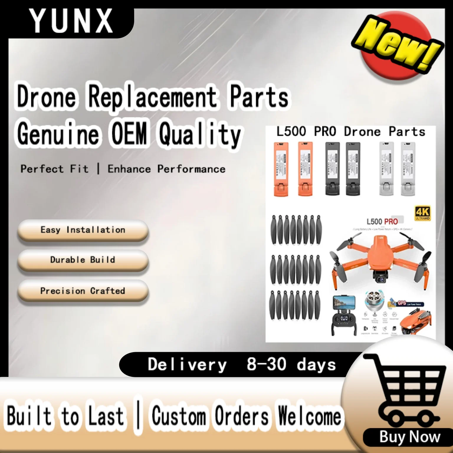Lyzrc Drone - YUNX 7.4V 2200mAh Battery Propeller Spare