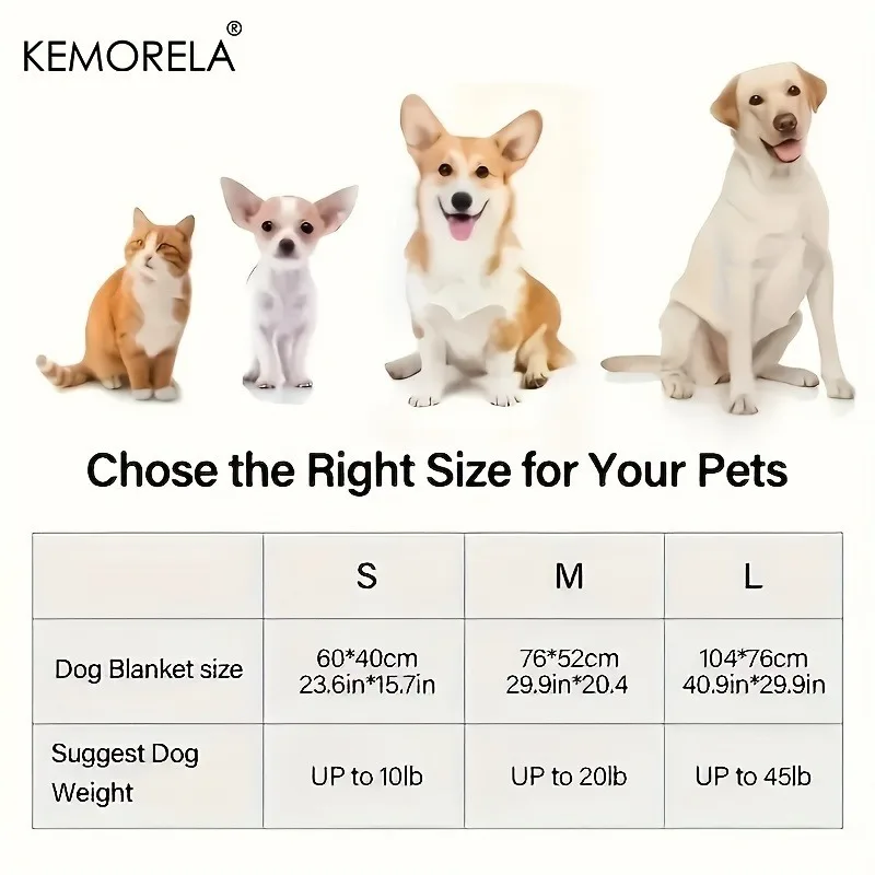 3 Stück KEMORELA ultraweiche Fleece-Hundedecken, geeignet für kleine, mittelgroße und große Hunderassen, maschinenwaschbar, Heimtierbedarf – Detail 1