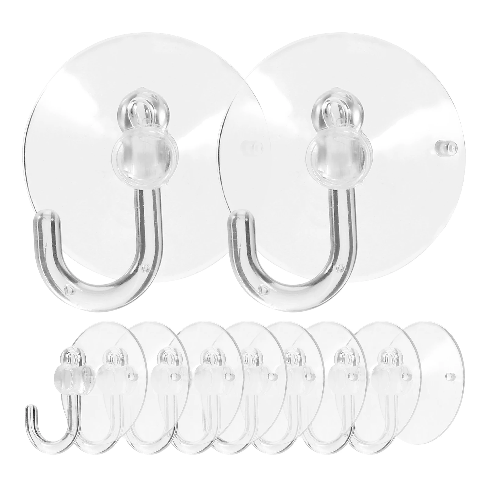 

50pcs Suction Cup Hooks Heavy Duty Reusable Bathroom Hanger Kitchen Utensil Holder Wall Hanging Hook Multi-Purpose No Drill