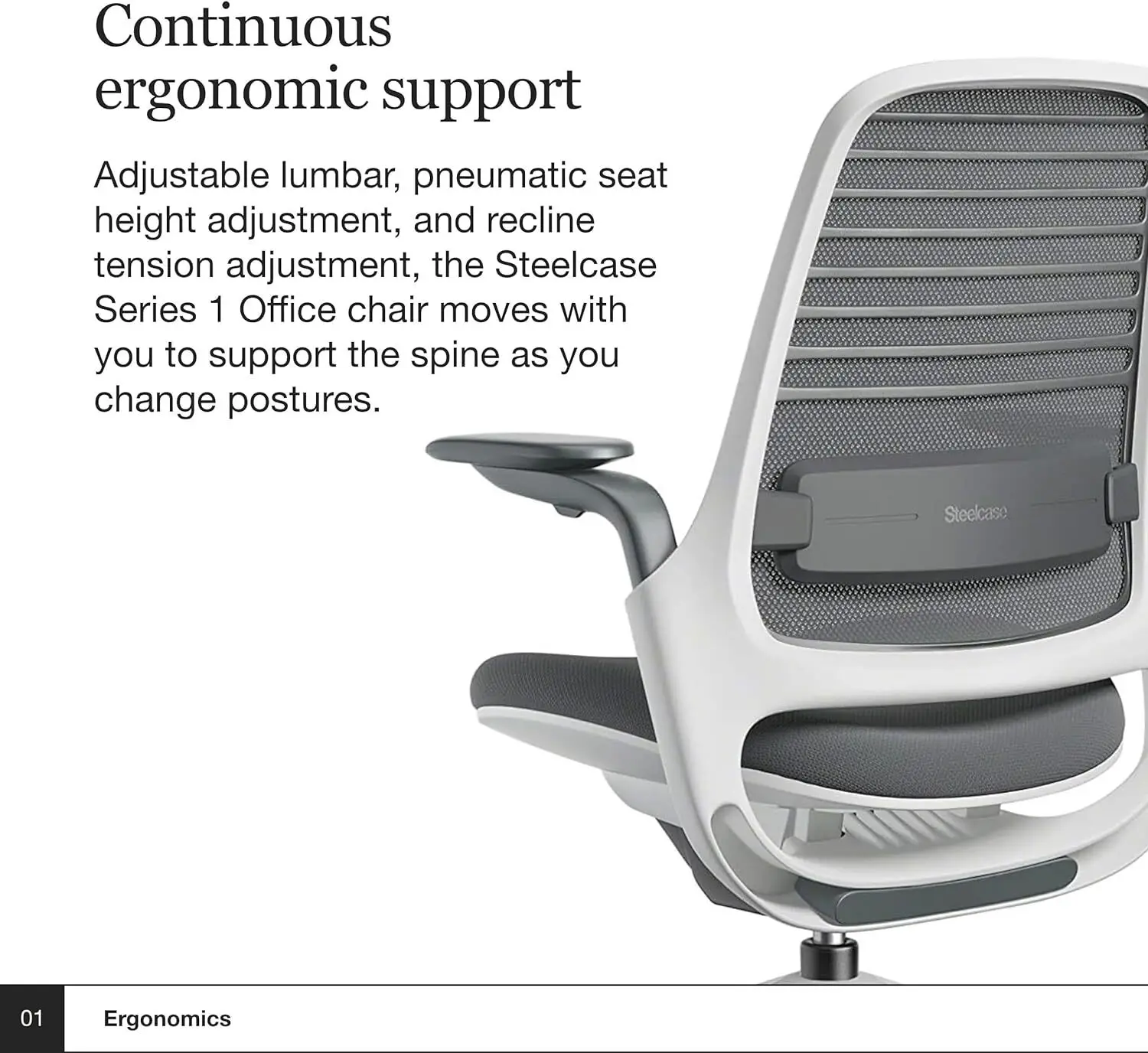 Office Chair - Ergonomic Work Chair with Wheels for Hard Flooring - Helps Support Productivity - Weight-Activ