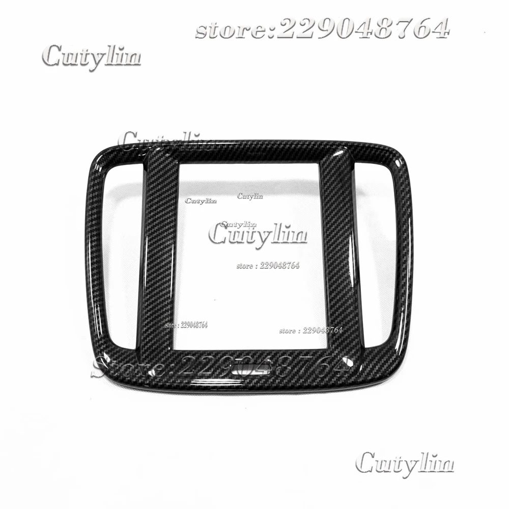 Kit de molduras interiores Volvo XC40 de fibra de carbono 2019-2021 con marco de molduras interiores del automóvil con textura de fibra de carbono negro.