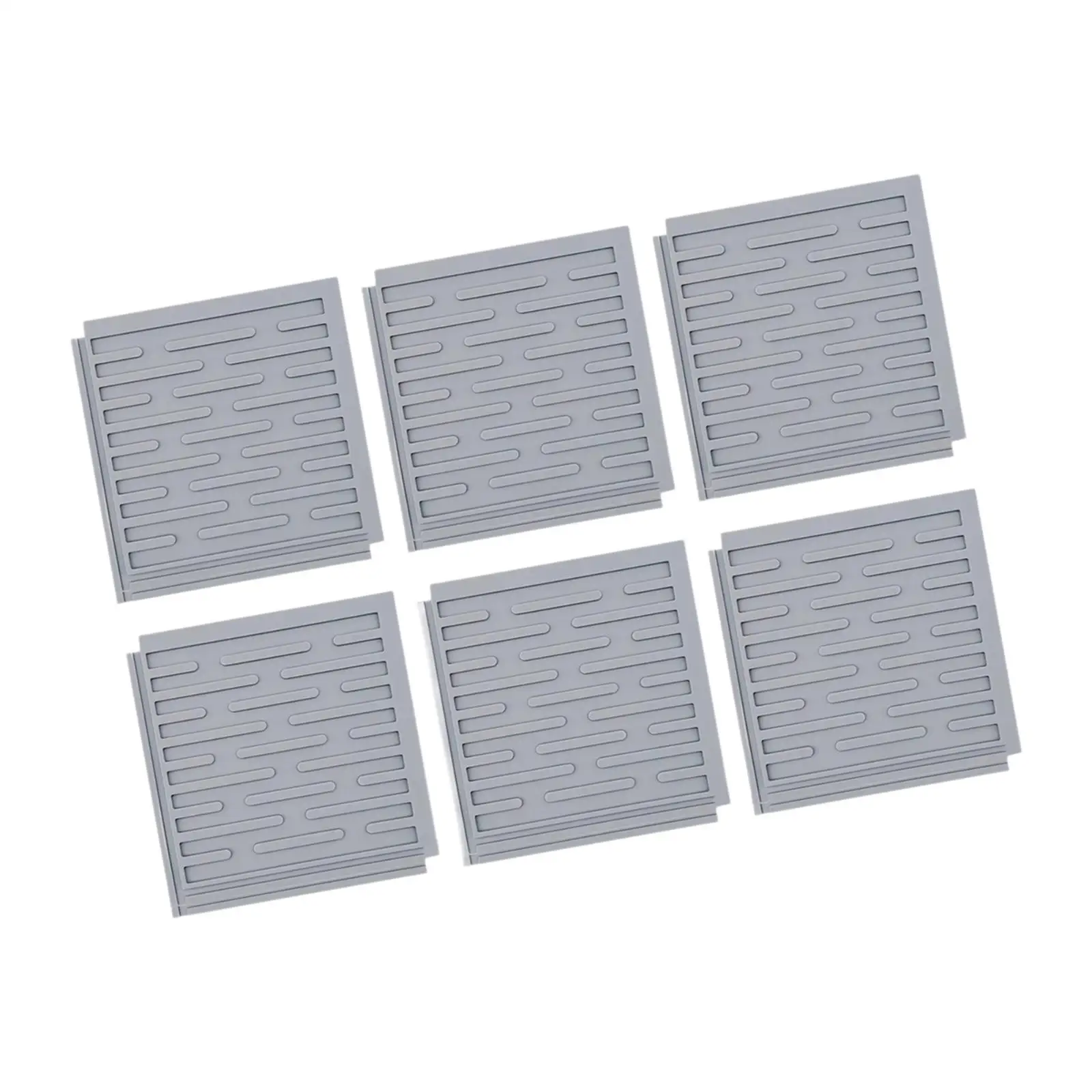 6x Silicone Dish Drying Mats Cutting Board Non Slip Pads Easy Clean Protector Dish Drainer Mats for Cups Pans Kitchen Cafe