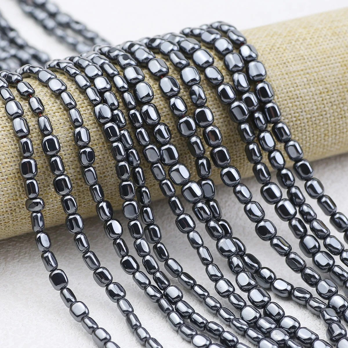 8/10MM Natürliche Schwarz Hämatit Unregelmäßigen Zerkleinert Stein Spacer Lose Perlen Für Schmuck Machen Charms Armbänder DIY Zubehör