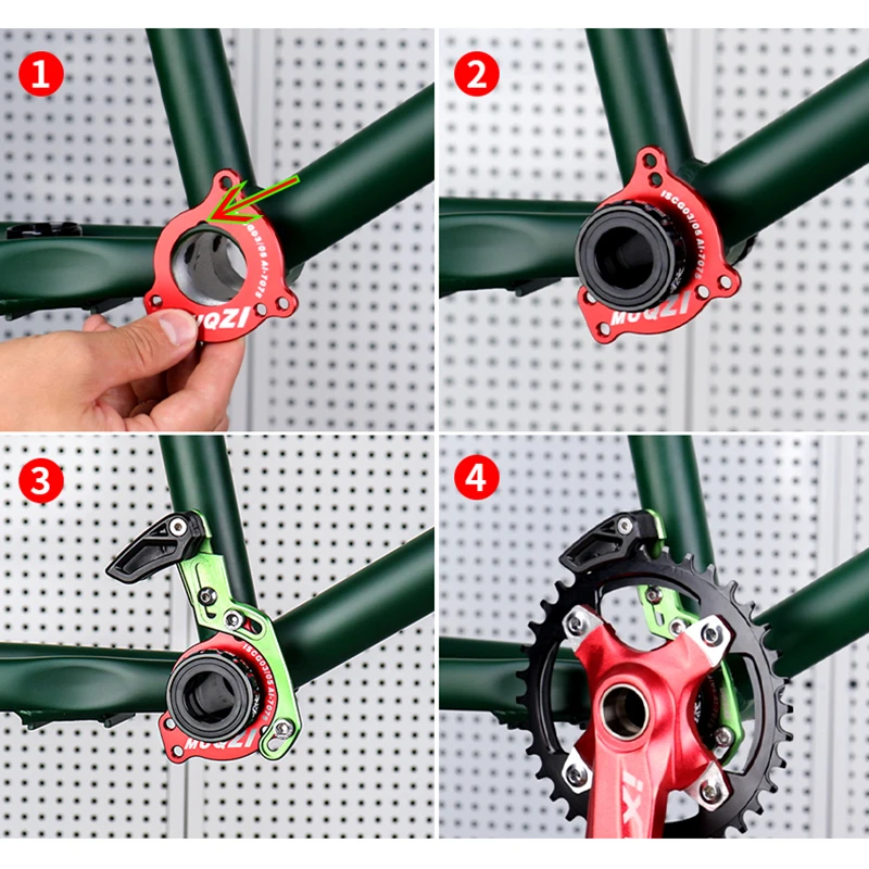 MUQZI Bike Chain Guide Adapter MTB BSA 1X System ISCG 03 ISCG 05 Bottom Bracket Conversion Adapter