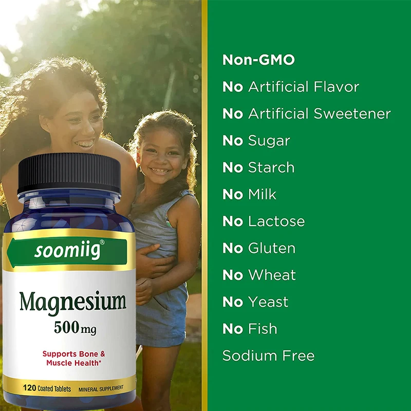 High Absorption Magnesium Capsules 125% DV, Non-GMO, Sleep Health, Improve Mood,Brain and Heart Health, Support Bone, Muscle