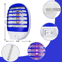 Bug Zappers Indoor Led Light Electric Fly Trap Living Room Home Kitchen Bedroom Baby Room Office Plug in Mosquito Killer Lamp