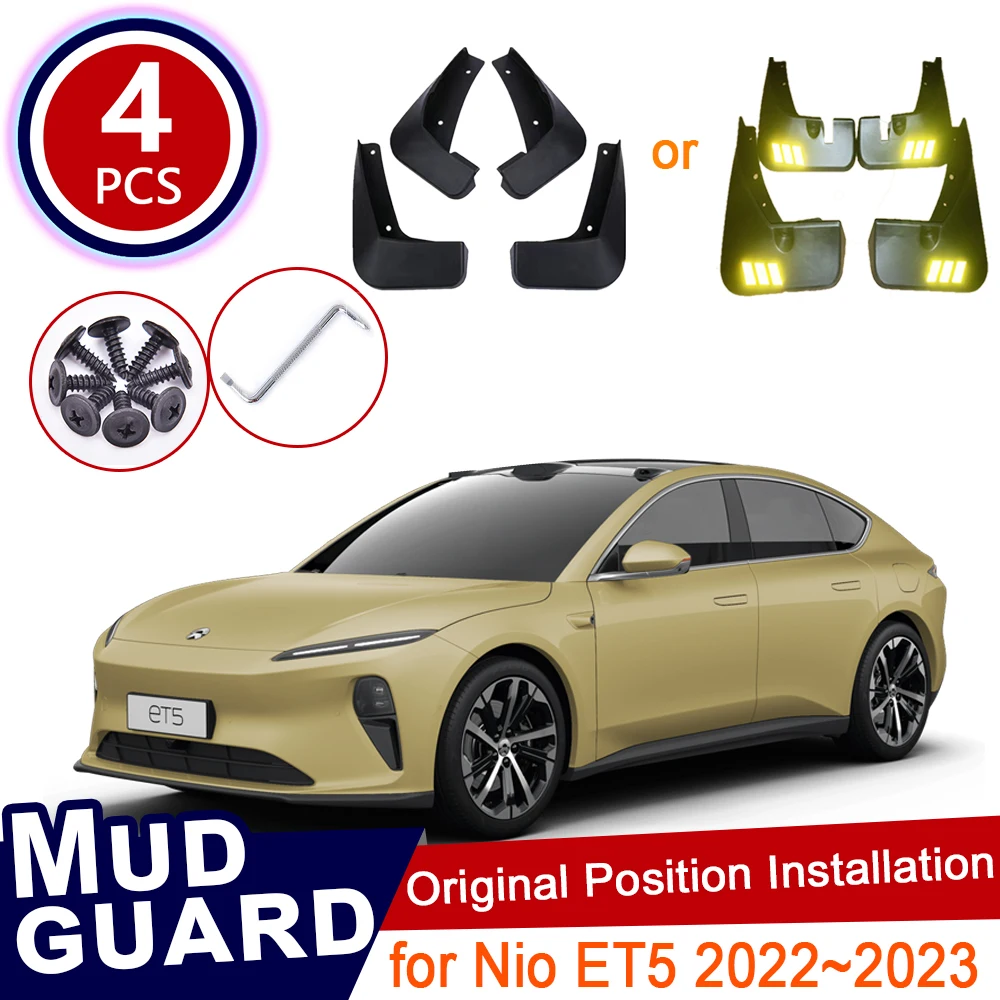 

Mudguard for Nio ET5 2022 2023 Car Accessories 4Pcs Mud Flaps Splash Guards Mudflap Front Rear Wheels Parts Fender Mudflaps Auto