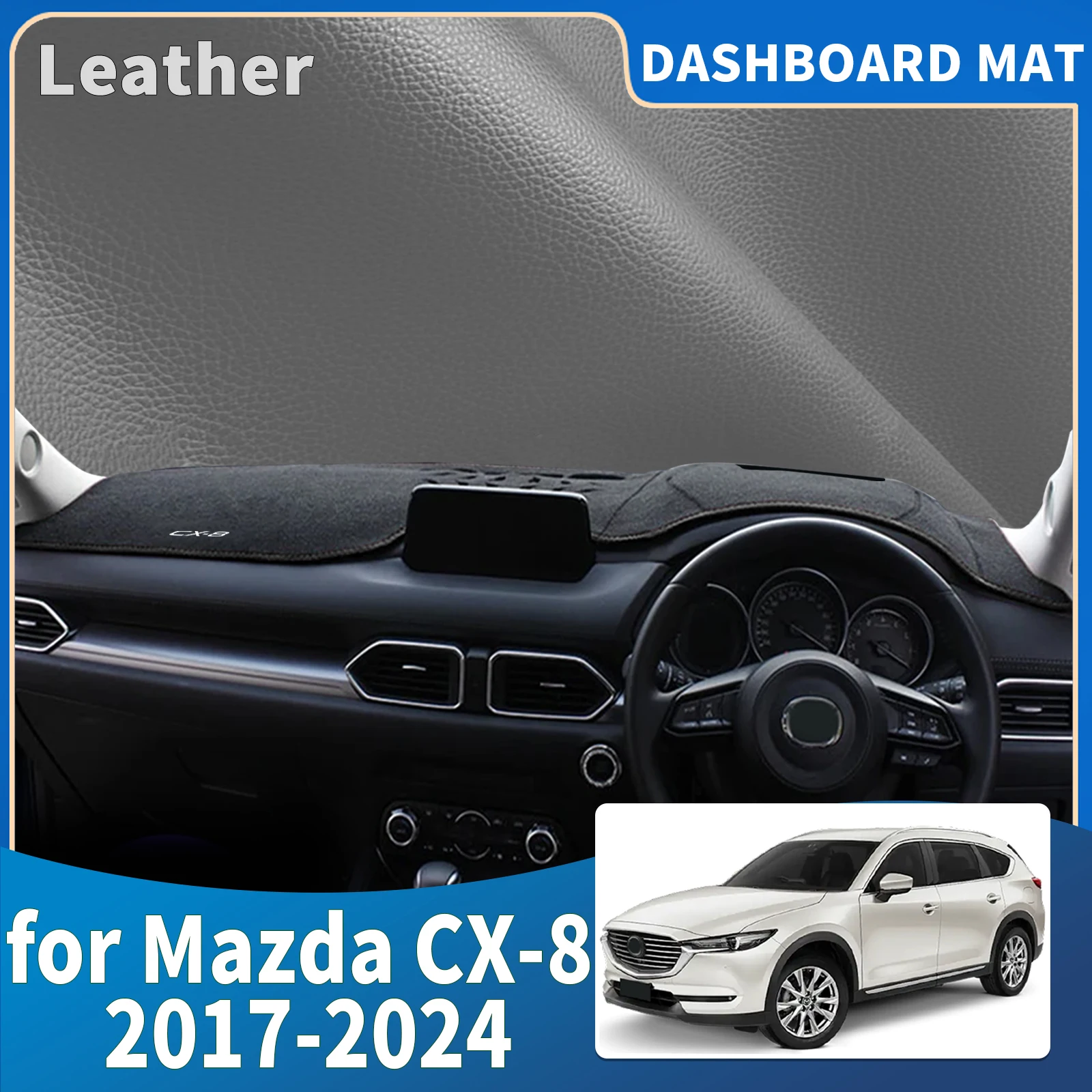 

fit for Mazda CX-8 CX8 2017 2018 2019 2020-2024 Car Dashmat Dashboard Cover Pad Protective Carpet Accessories DashMat Sunshade