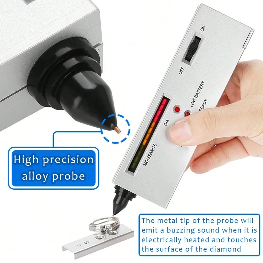 AHT 2026 Diamond Moissanite Tester Pen Set - High Accuracy Gem Selector Tool with Protective Case Jewelry Identification Testing