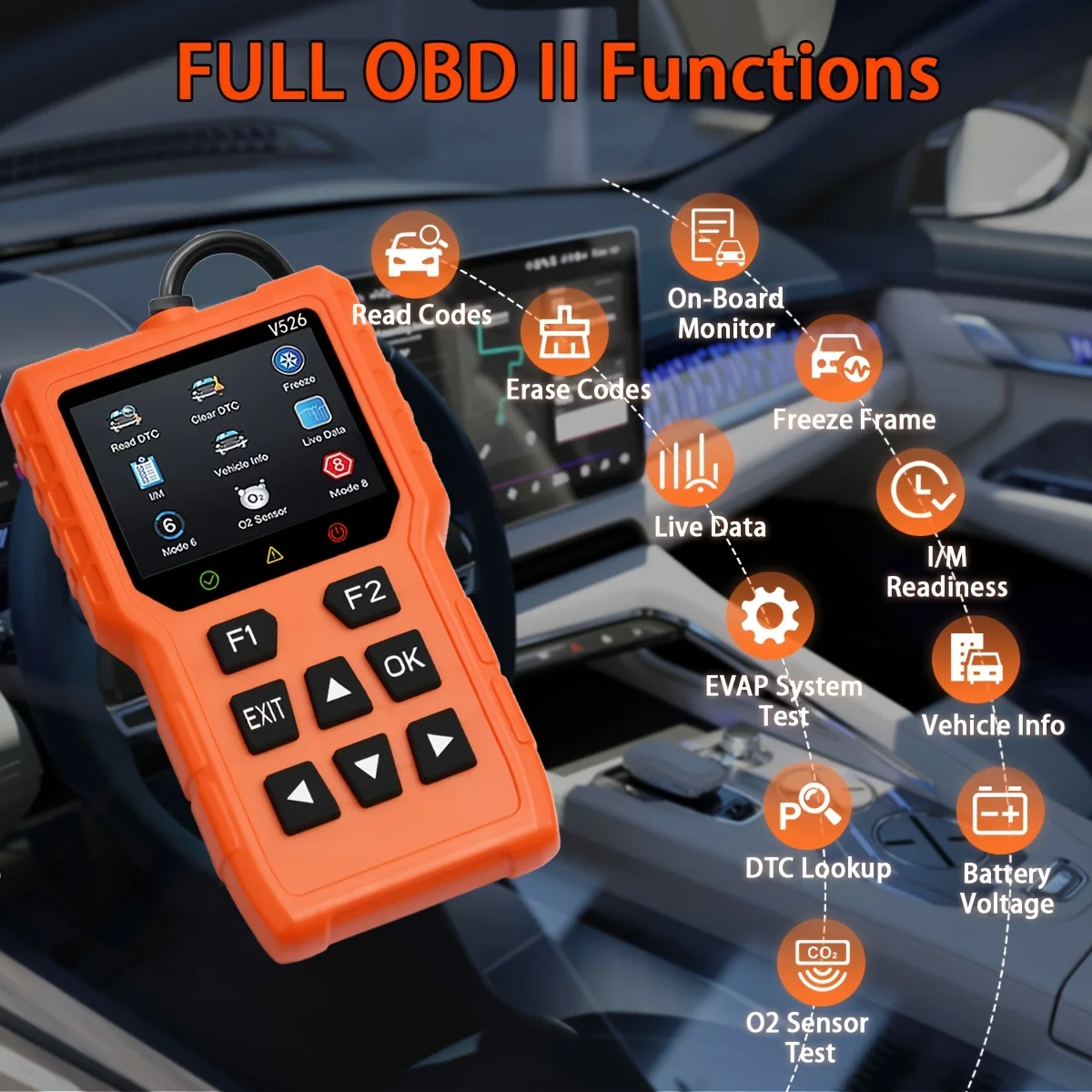 

Automotive Diagnostic Tool V526 OBD2 Scanner Professional Edition Automotive Engine System Diagnostic Code Reader