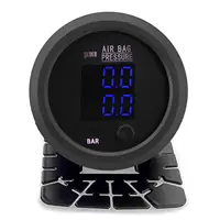 Manómetro de presión de aire de doble presión ultrafino Universal BAR/PSI suspensión neumática paseo de aire con 2 uds sensores 1/8NPT y soporte