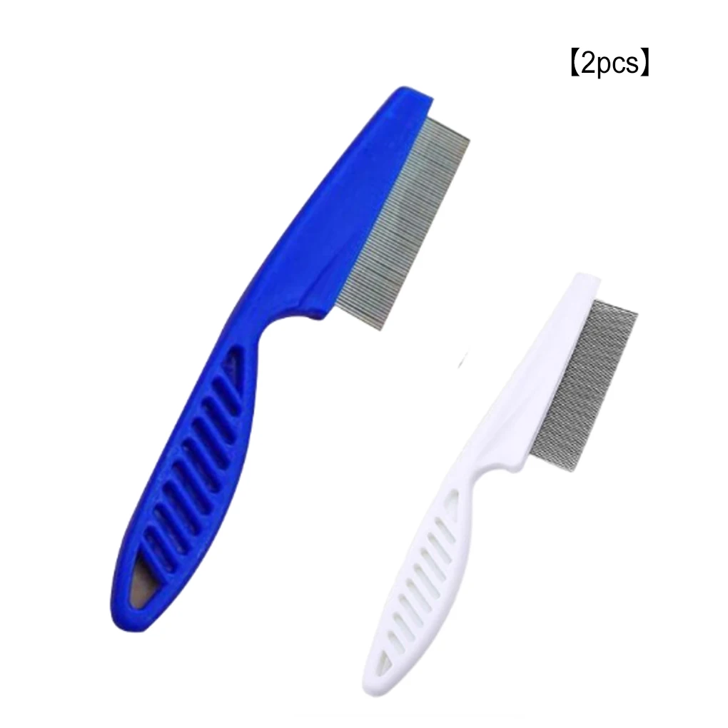 Dog Brush Flea Comb Hair Remover Stainless Steel Handily Gripped Fine Workmanship Compact Size Pet Supplies Grooming Set