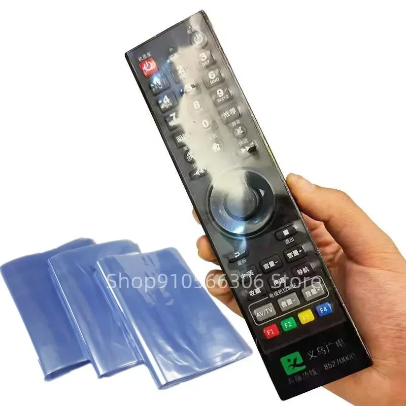 10pcs/pack Transparent Heat Shrink Film TV/ Air Condition Remote Control Cover for Xiaomi for Samsung Universal Protective Bag