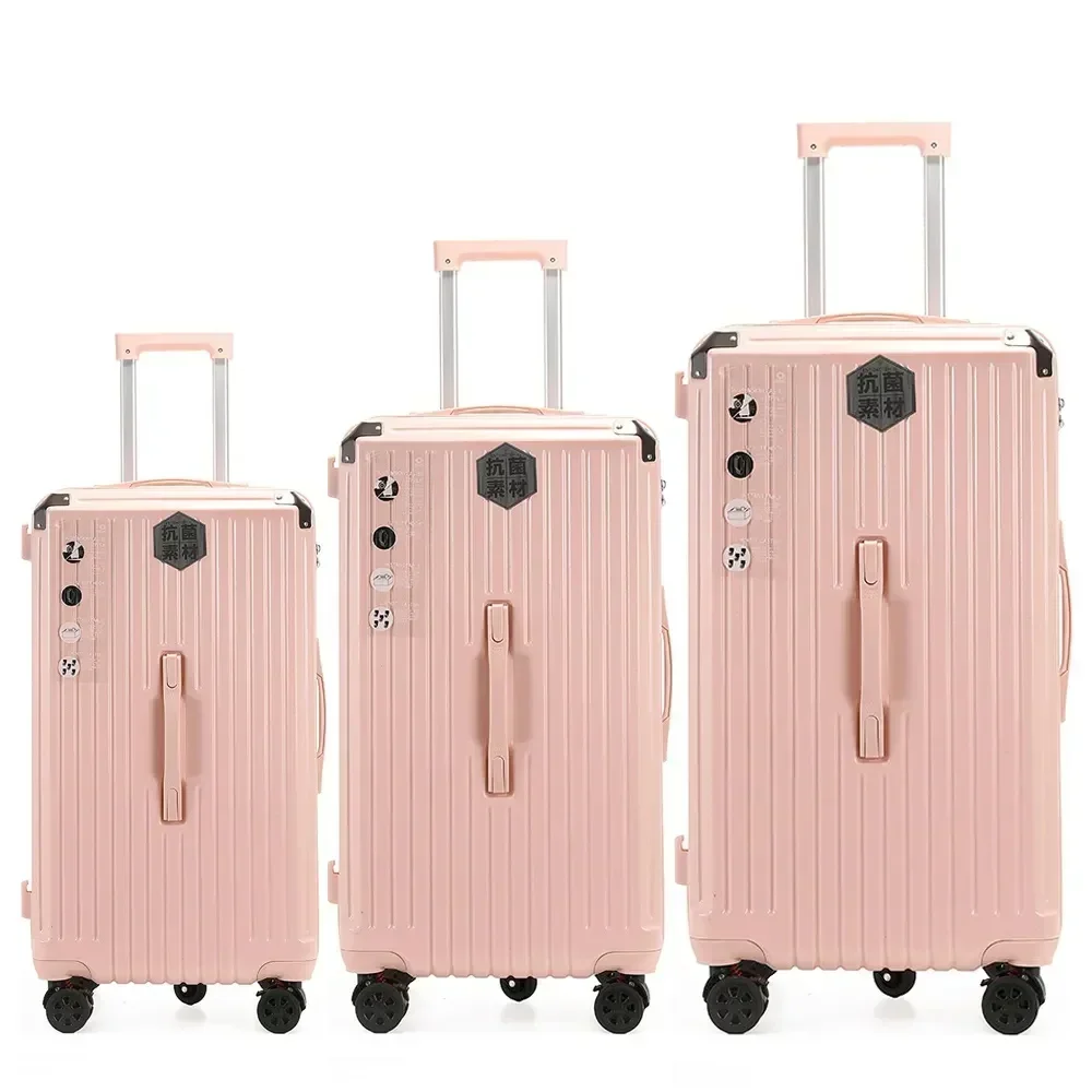 24'' 28'' 30'' Large Size Suitcase Women Rectangular Carrier Luggage PC Suitcases Travel Trolley Case with Five Spinner Wheels