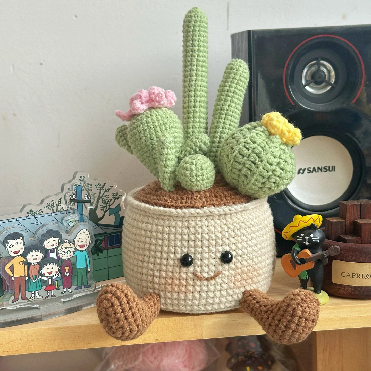 

diy handicrafts, cactus potted plants, crocheted dolls, doll ornaments, woolen knitted gifts, decorative items