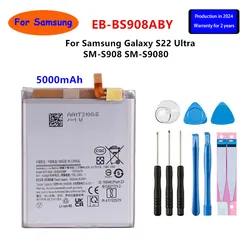 New EB-BS908ABY 5000mAh  Replacement  Battery For Samsung Galaxy S22 Ultra S22Ultra SM-S908 SM-S9080 Phone Batteries +Tools