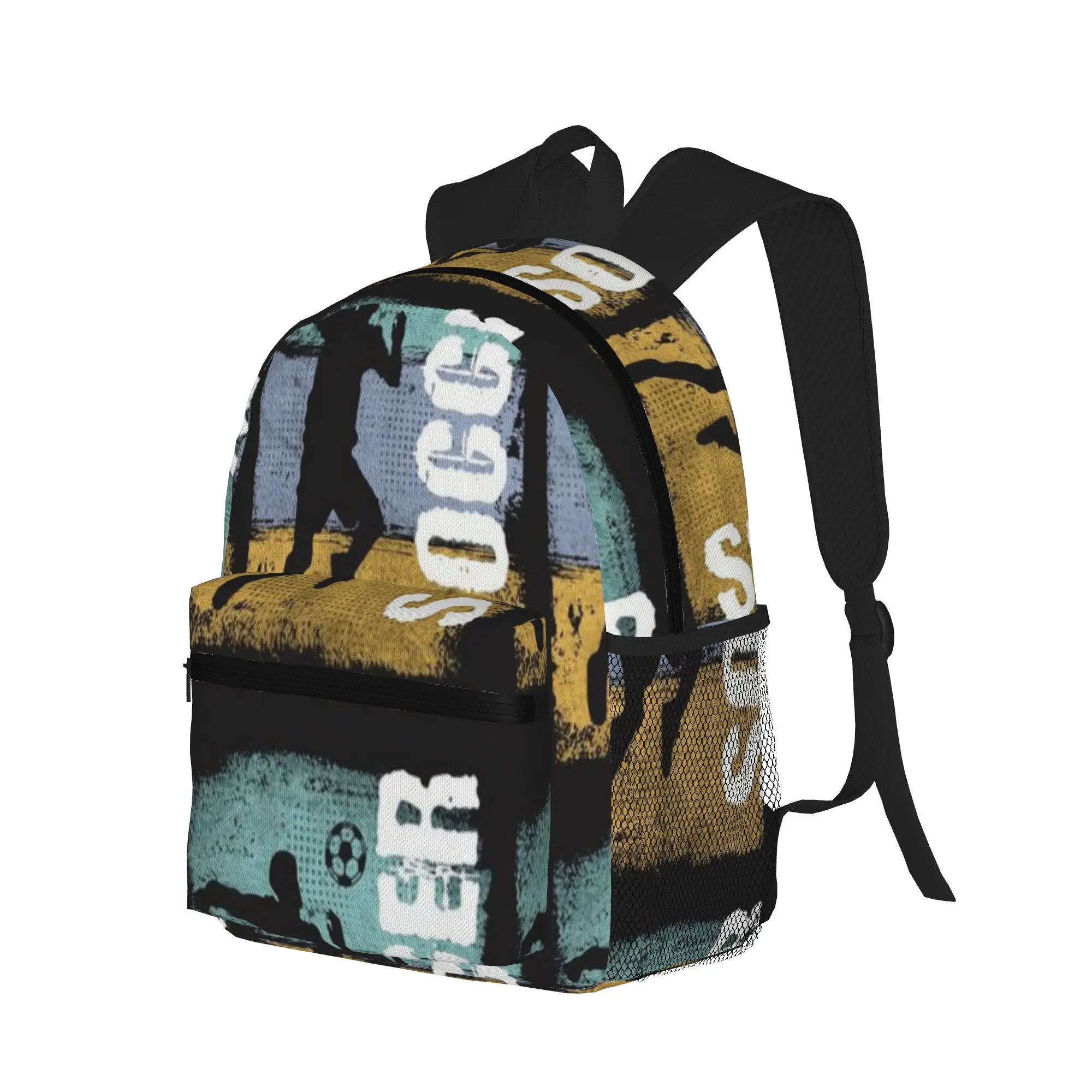 Soccer Vintage Retro Soccer Player  Casual Backpack for Students and Adults Student