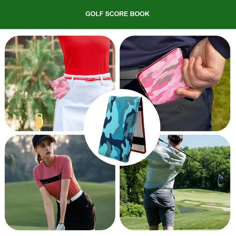 Golf Scorecard Buch Sport karten halter Golf Score Buch Bleistift Golf Log Buch Oxford Stoff Golf Notebook Golf Journal Notebook