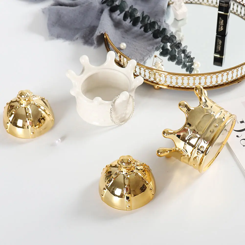 

White Porcelain Jewelry Box Ceramic Storage ganizer Small Trinket Container Compact Earring Beads Holder Gift for Women