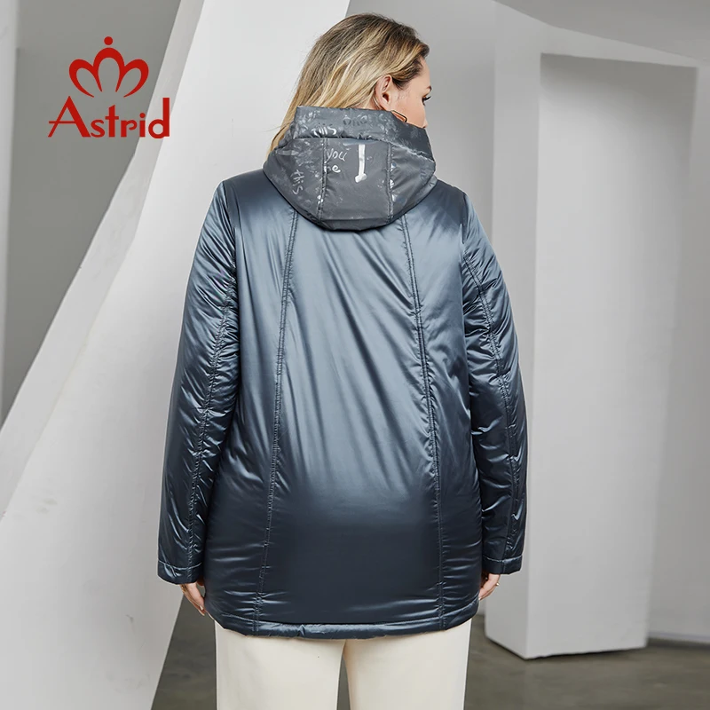 Aster D-Chaqueta larga de algodón y fina para mujer, Abrigo acolchado con capucha, Parka cálida, ropa de talla grande, prendas de vestir nuevas,